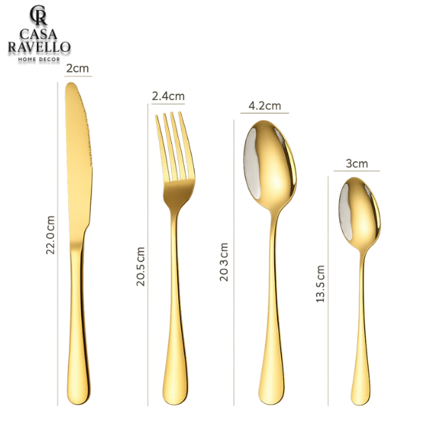 Maleta de 24 Talheres em Inox - Aurum Nero
