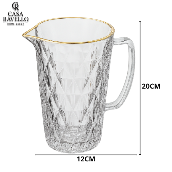Jarra em Vidro com Dourado - Cristallo Doratoo