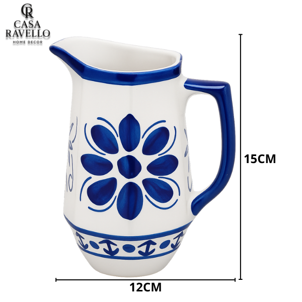 Jarra Leiteira em Cerâmica - Fiore Blu
