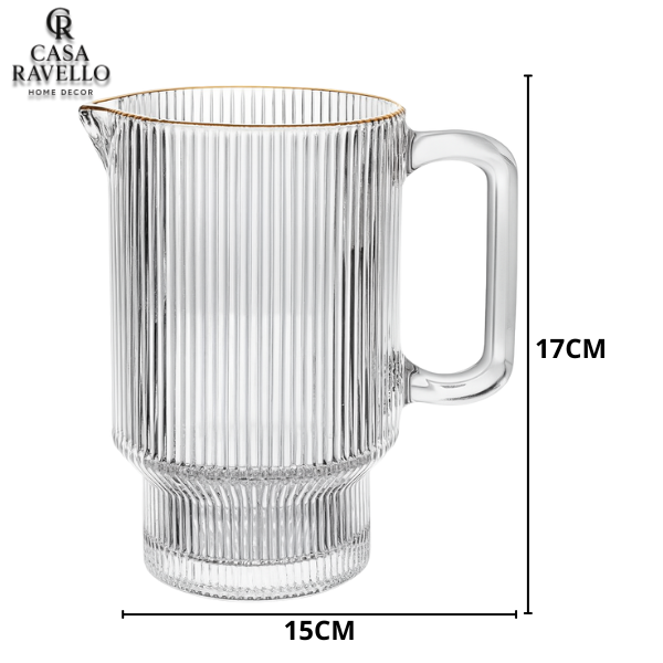 Jarra em Cristal com Fio de Ouro - Riflesso Alto