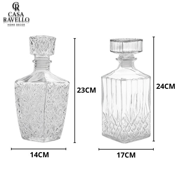 Kit 2 Decanter´s em Vidro - Set Due Lusso