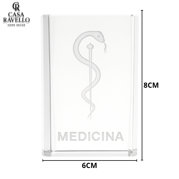 Escultura Medicina decorativa em Vidro - Vetro Vitae