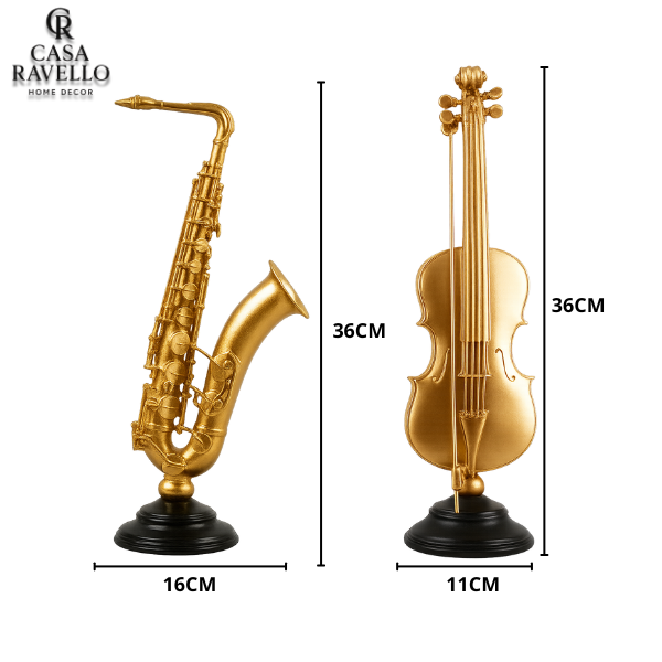 Sinfonia Dorata - Escultura decorativa em Resina