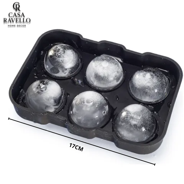 Forma Redonda de 6 Gelos em Silicone - IceSphere