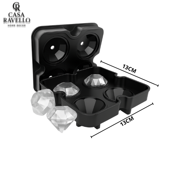 Forma Diamante de 4 Gelos em Silicone - IceDiamond