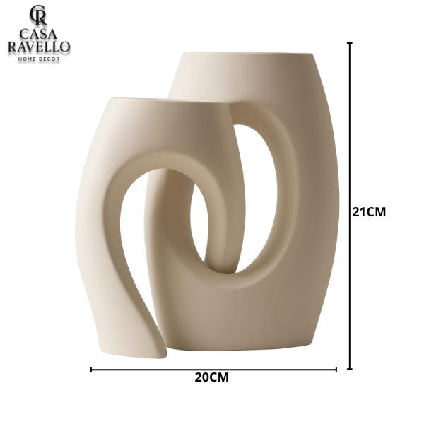 Vaso decorativo Entrelaçado em Cerâmica - Duo Arco di Luce