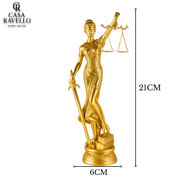 Giustizia Dorata - Estátua decorativa em Resina