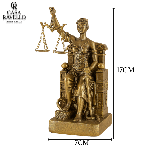 Trono da Justiça - Estátua decorativa em Resina