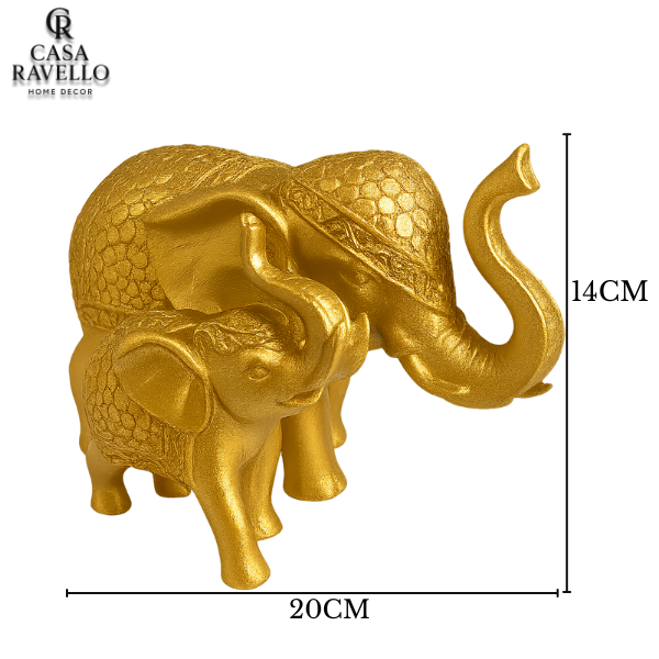 Elefante Gilded Bond - Estátua decorativa em Resina