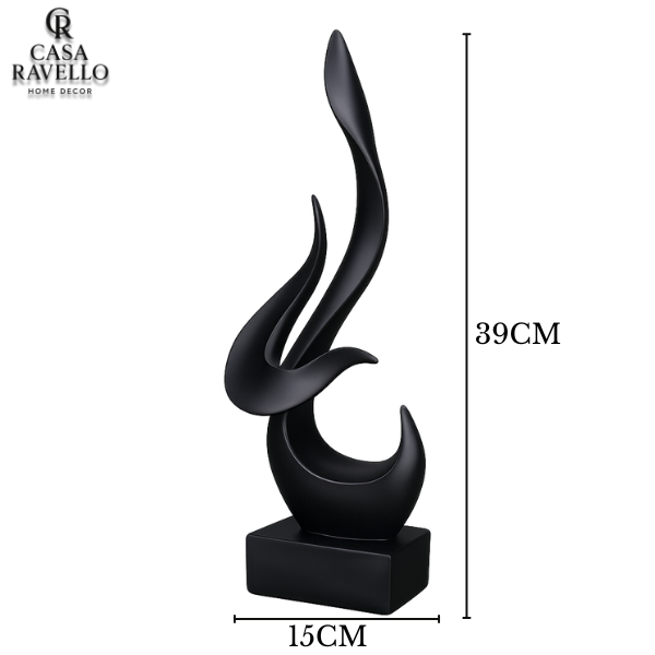 Escultura decorativa em Resina - Onda Infinita