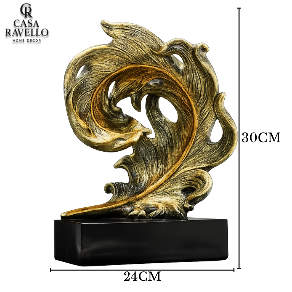 Escultura decorativa em Resina - Origine Foglio
