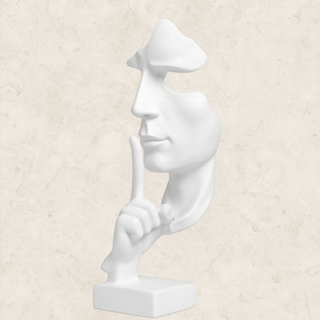 O silêncio - Estátua decorativa em Resina