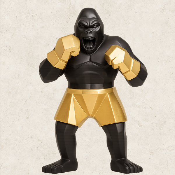"Gorilla Triumph" - Estátua decorativa em resina