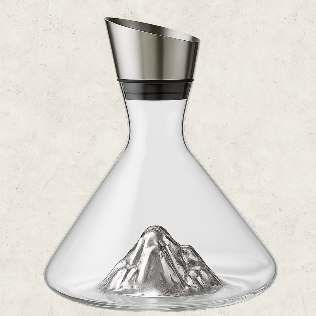Decanter para Vinho Foleado a Ouro - Vitreaux Luxe