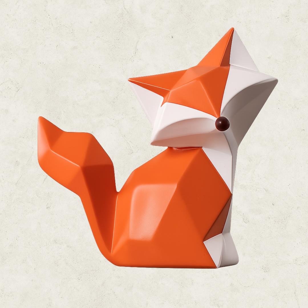Escultura Minimalista Geométrica Family Fox