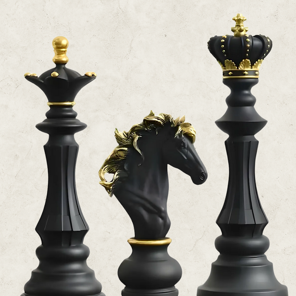 Trilogia Real – Esculturas decorativas de Xadrez