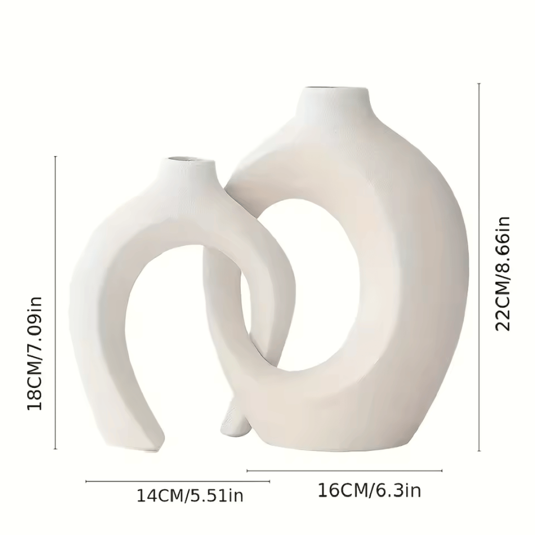 Vaso entrelaçado para Decoração em cerâmica - Forma e Vínculo