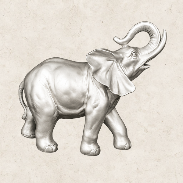 Elefante Sultan - Estátua decorativa em Resina