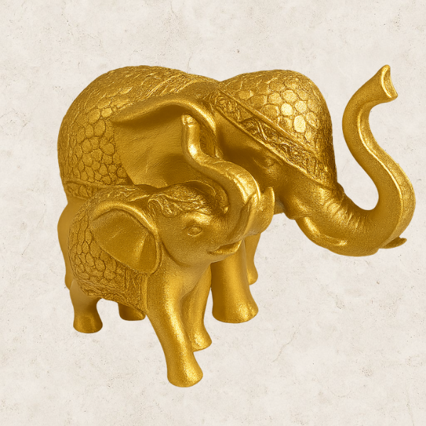 Elefante Gilded Bond - Estátua decorativa em Resina