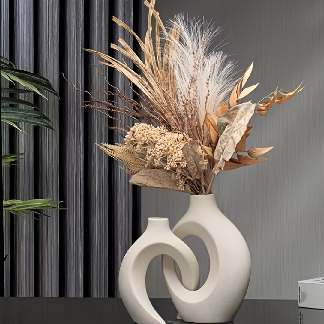 Vaso entrelaçado para Decoração em cerâmica - Forma e Vínculo