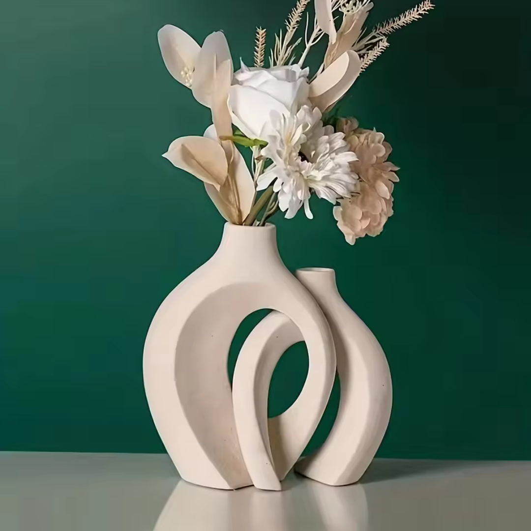 Vaso entrelaçado para Decoração em cerâmica - Forma e Vínculo