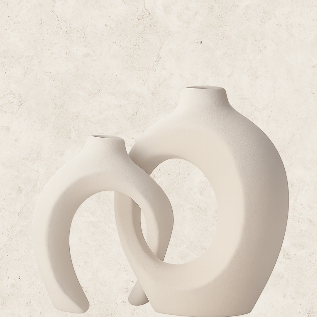 Vaso entrelaçado para Decoração em cerâmica - Forma e Vínculo