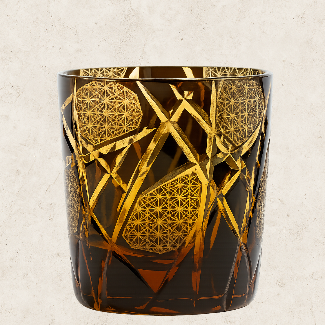 Copo de Whisky artesanal Japonês 240ml - Edo Kiriko