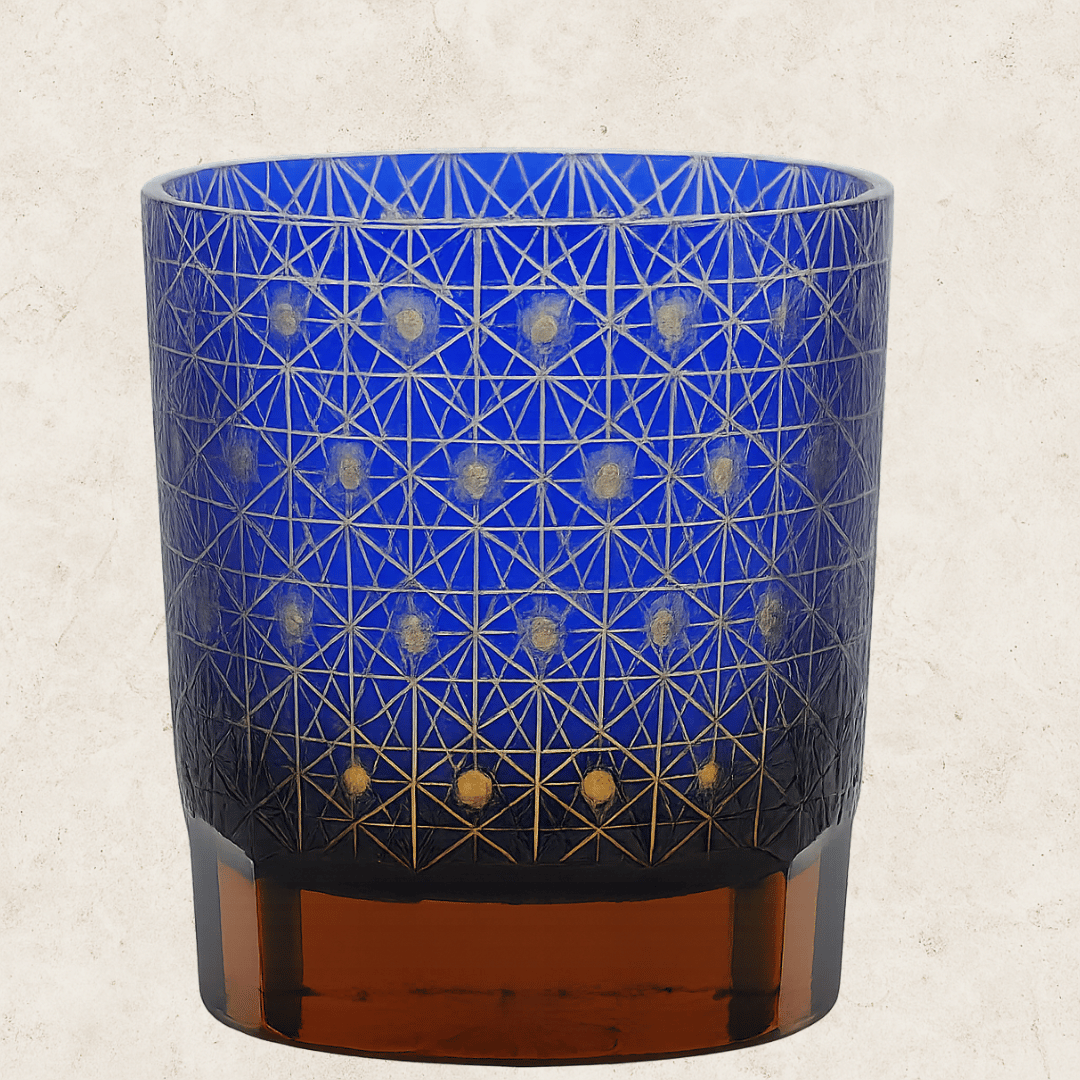 Copo de Whisky artesanal Japonês 240ml - Edo Kiriko