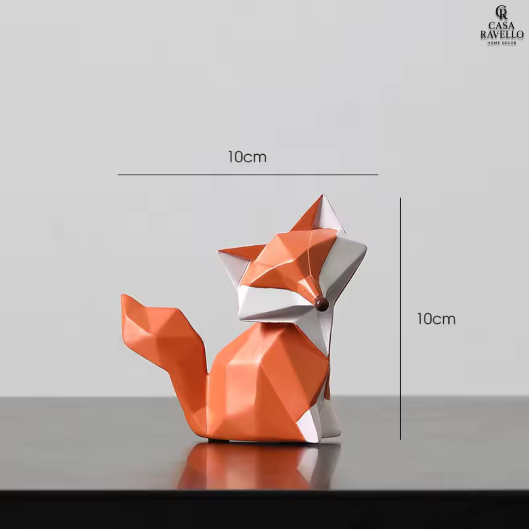 Escultura Minimalista Geométrica Family Fox