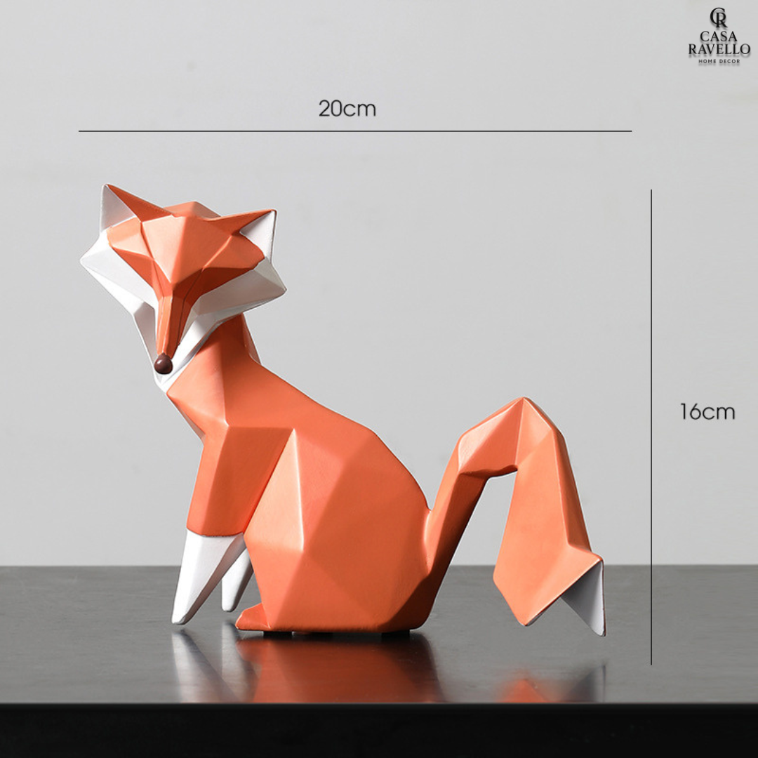 Escultura Minimalista Geométrica Family Fox