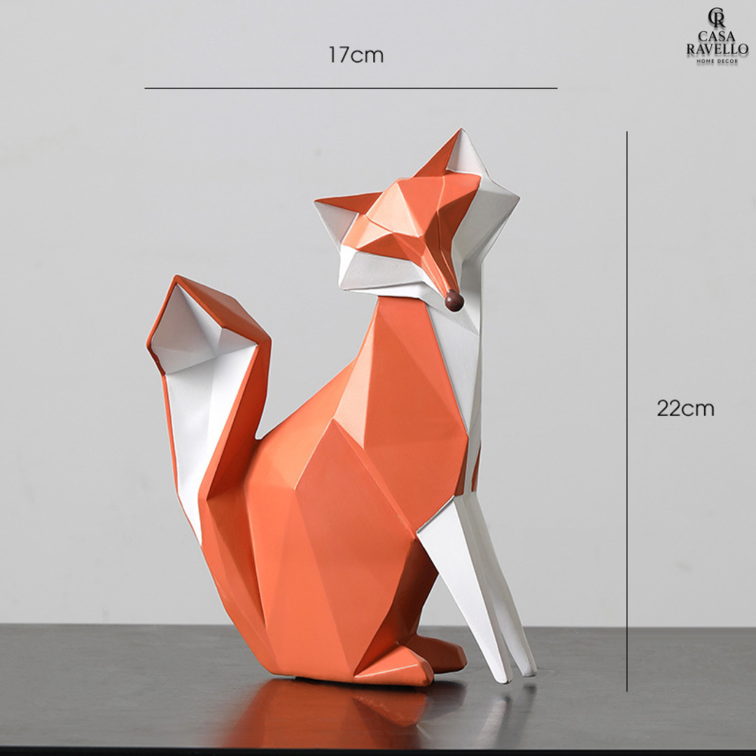 Escultura Minimalista Geométrica Family Fox