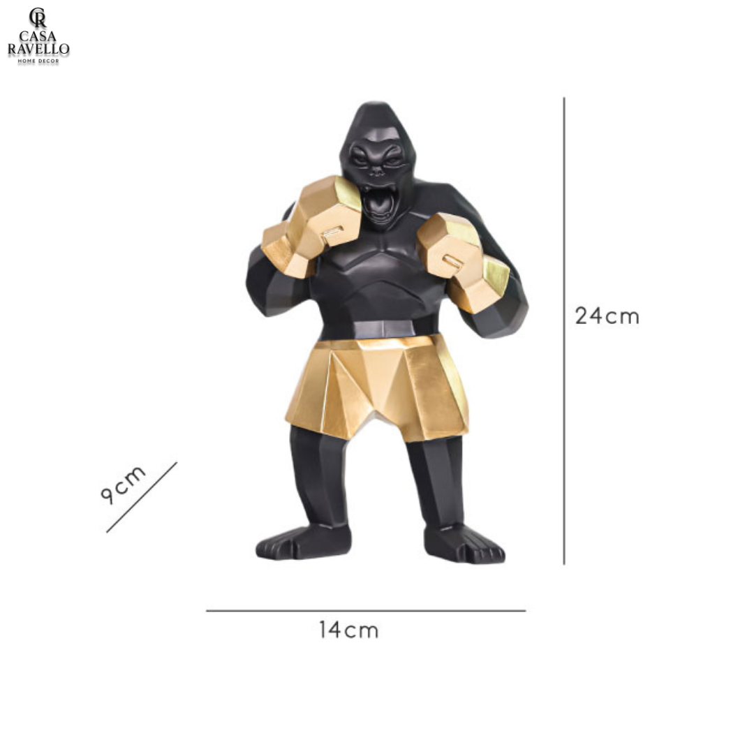 "Gorilla Triumph" - Estátua decorativa em resina