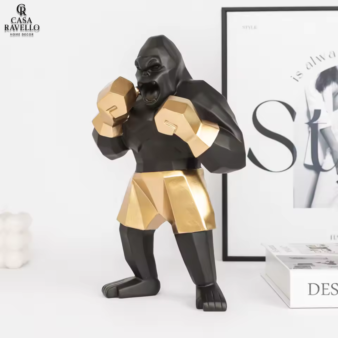 "Gorilla Triumph" - Estátua decorativa em resina