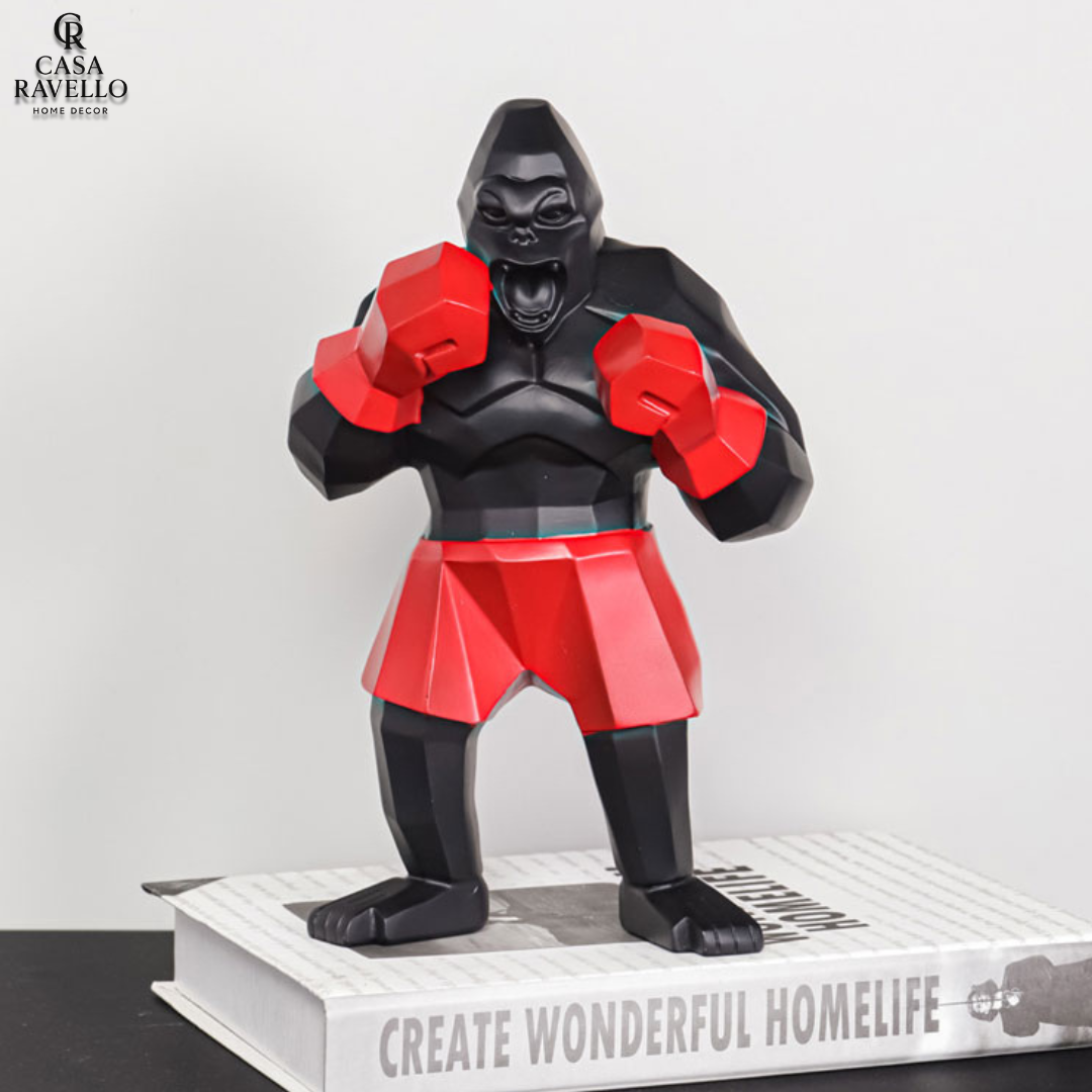 "Gorilla Triumph" - Estátua decorativa em resina
