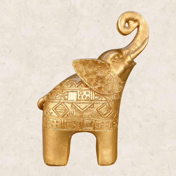 Elefante Dorato - Estátua decorativa em Resina