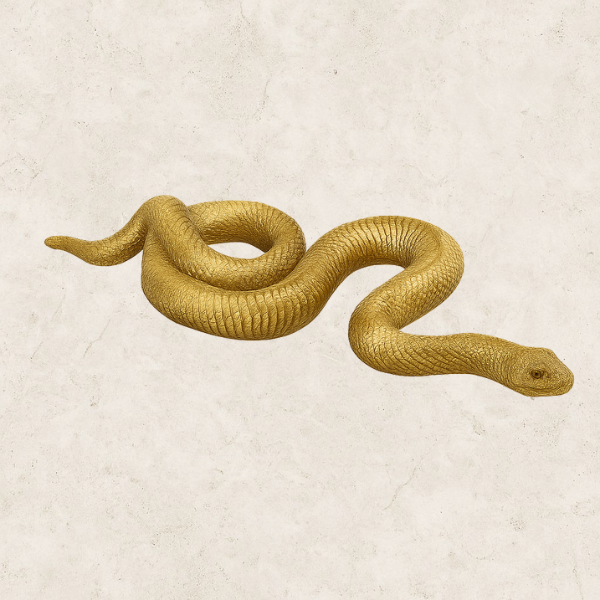 Serpente Aurea - Estátua decorativa em Resina