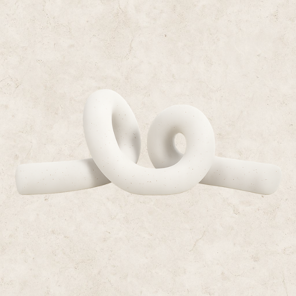 Escultura decorativa em cerâmica - Laço Contínuo
