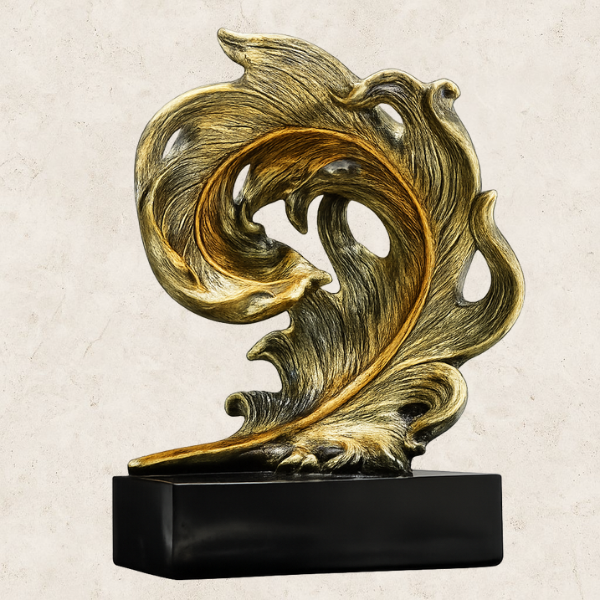 Escultura decorativa em Resina - Origine Foglio