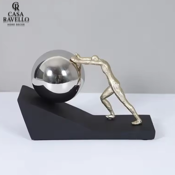 Estátua para decoração em Resina - Empurrando Limites