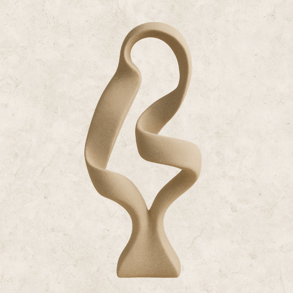 Escultura Abstrata para decoração em Poliresina - Fluxo Interior