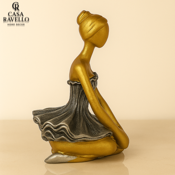 Dança de Ouro - Estátua decorativa em Resina