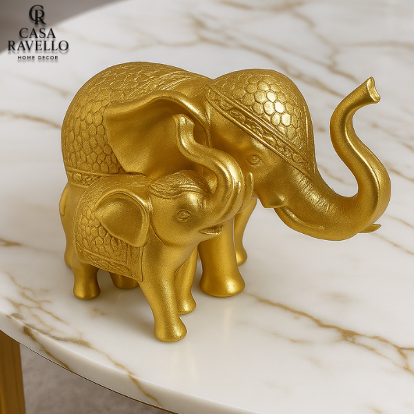 Elefante Gilded Bond - Estátua decorativa em Resina