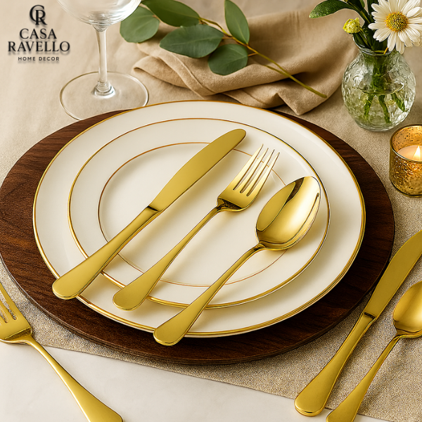 Maleta de 24 Talheres em Inox - Aurum Nero