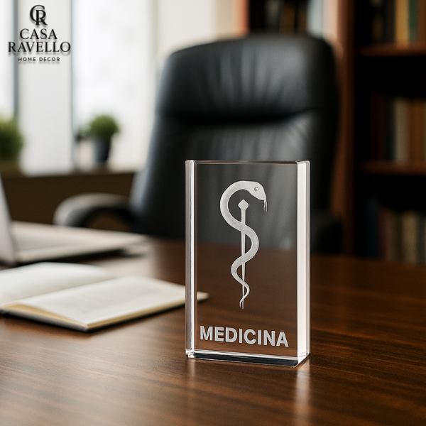 Escultura Medicina decorativa em Vidro - Vetro Vitae