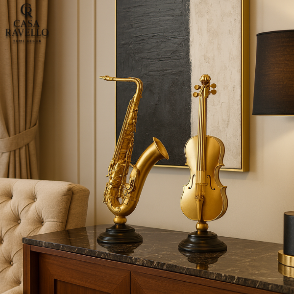 Sinfonia Dorata - Escultura decorativa em Resina