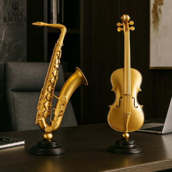 Sinfonia Dorata - Escultura decorativa em Resina