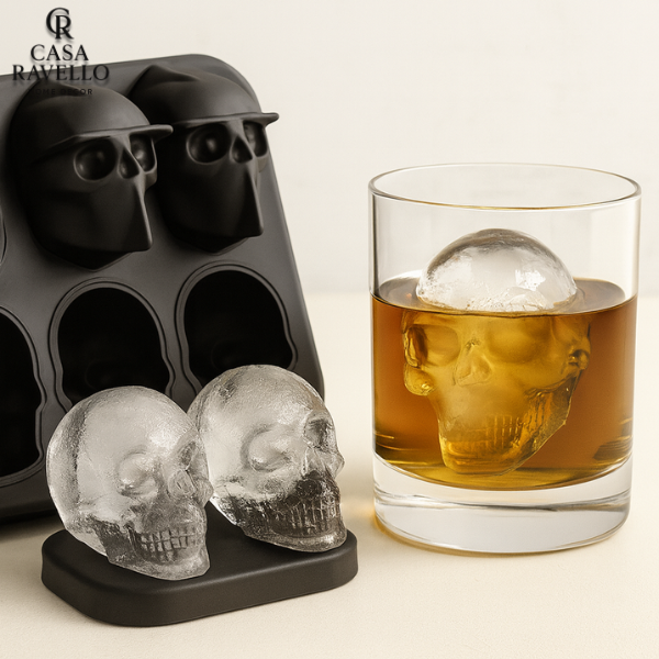 Forma Caveira de Gelo em Silicone - SkullFreeze