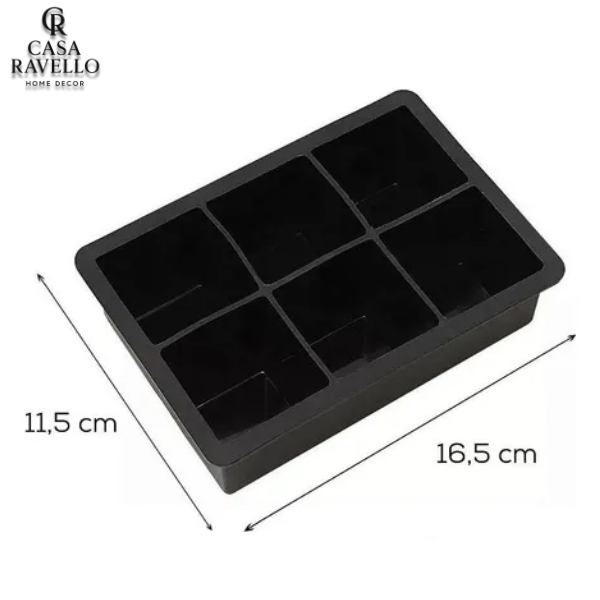 Forma Quadrada de 6 Gelos em Silicone - IceMax