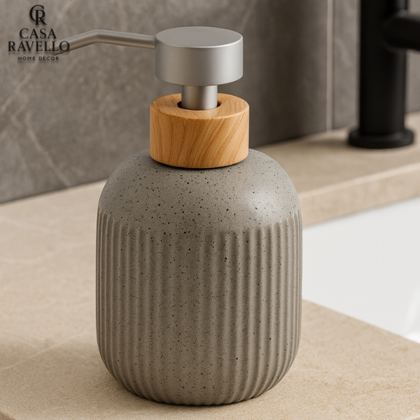 Dispenser para Sabonete em Cerâmica - Pietra Legno