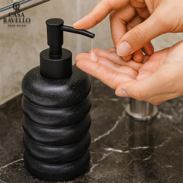 Dispenser para Sabonete em Cerâmica - Nero Orbita